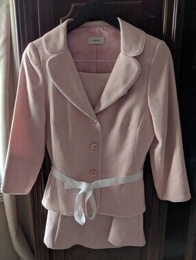 Women’s Pale Pink Tailored Jacket and Skirt Set